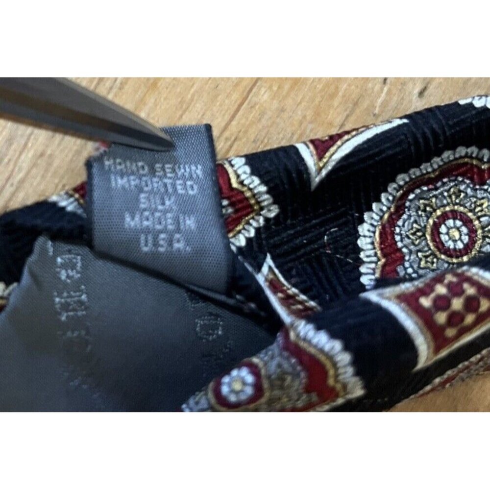 Robert Talbott Stackpole Moore Tryon Black Red&Go… - image 6